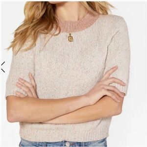 NWT Outerknown Sidney Sweater Small Short Sleeve Cotton Linen Silk